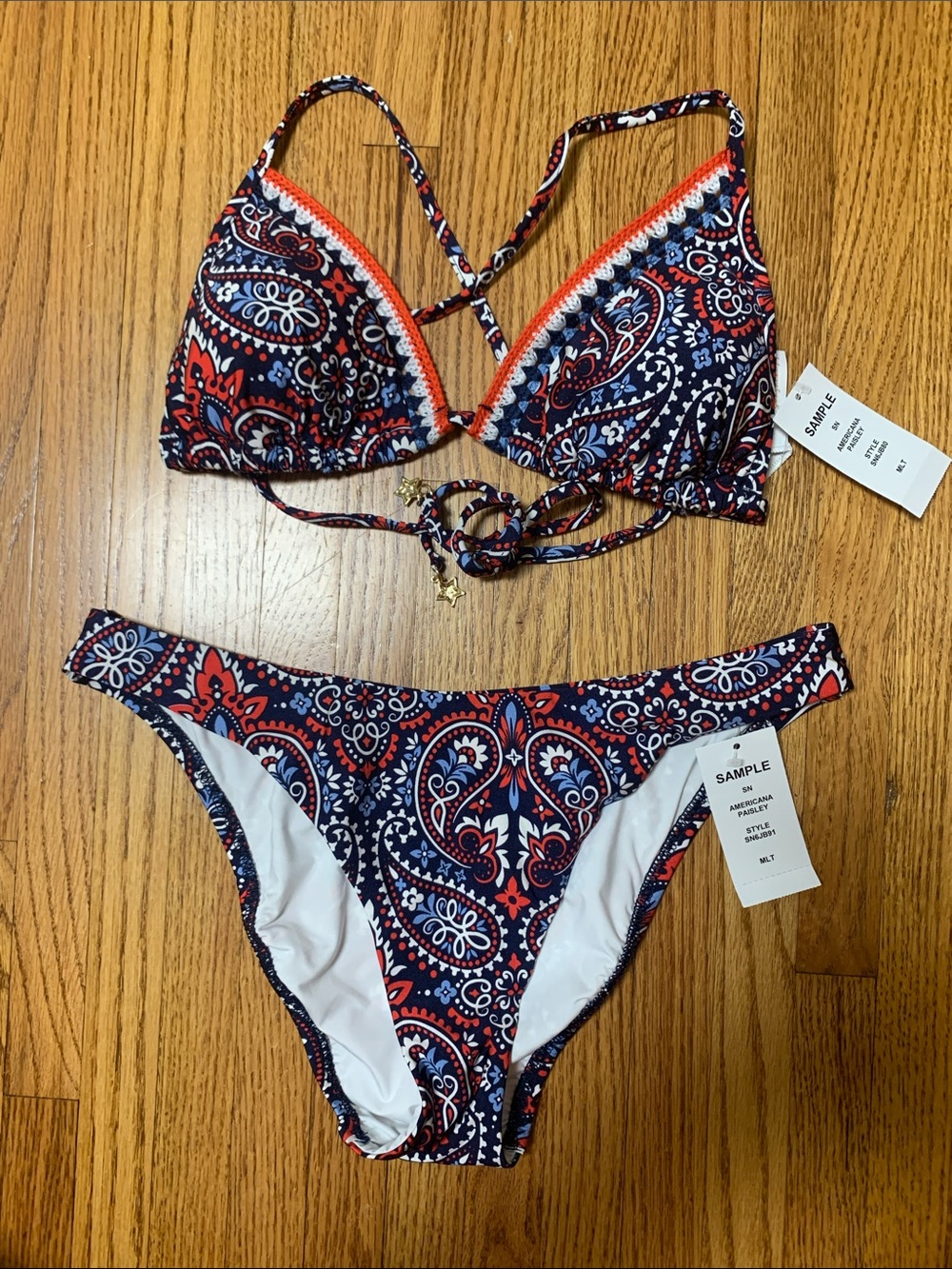 Sunshine 79 swimsuit - miss Americana 4th of July bikini set red white and blue